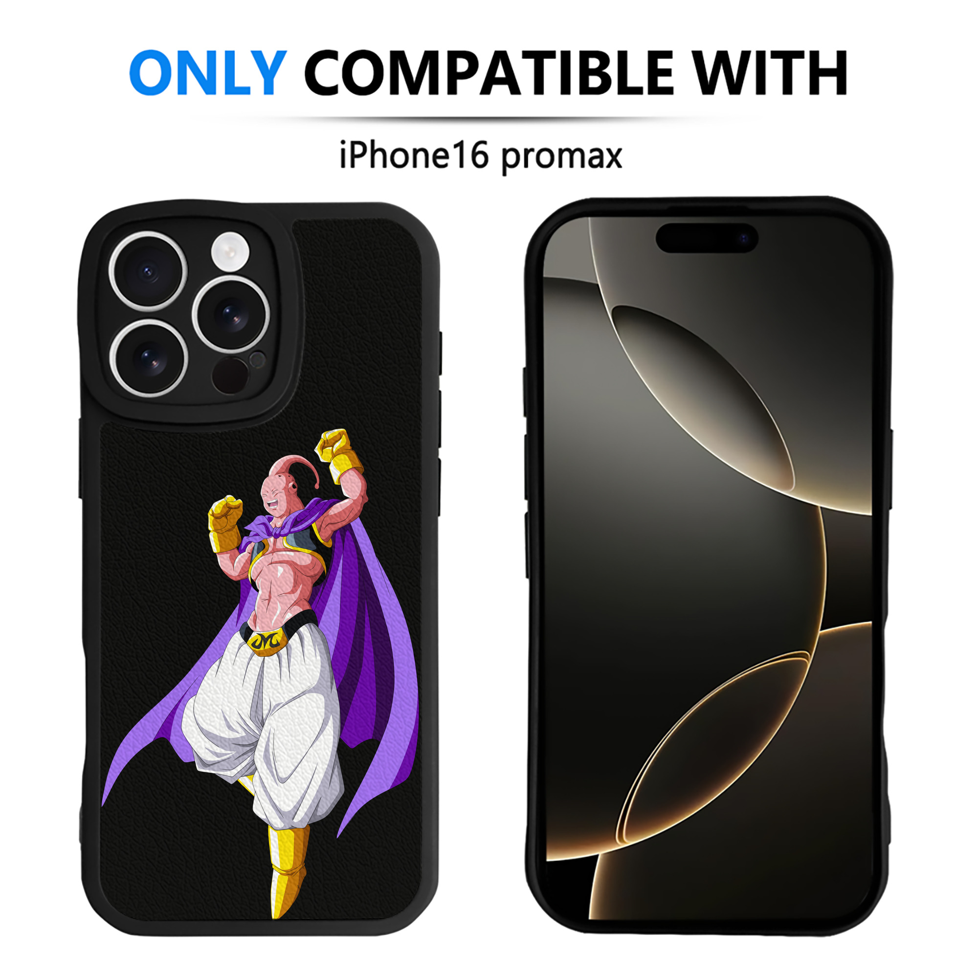 （画像用） ドラゴンボール 魔人ブウ DRAGON BALL Majin Buu 【iPhone 16シリーズ対応】シリコンスマホケース（レザー調） 材質：シリコン